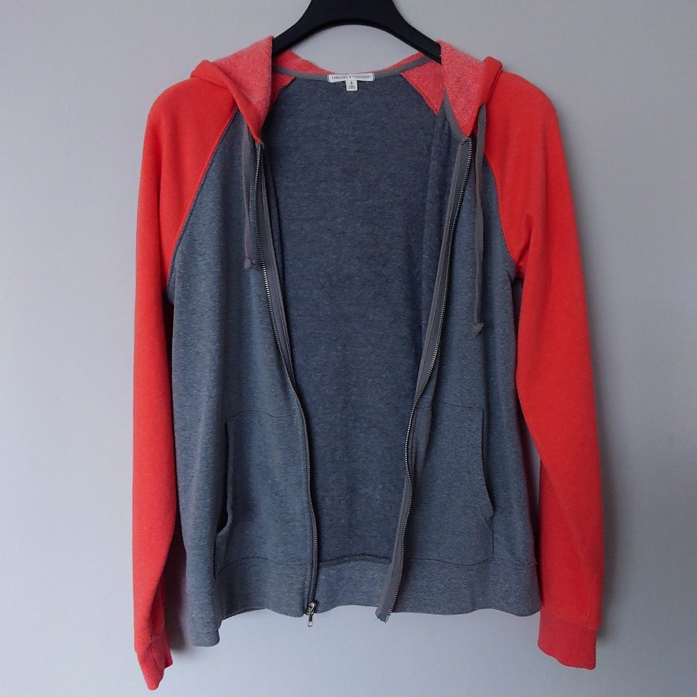 Threads 4 Thought Raglan Colorblock Full Zip Hooded Fleece Jacket - Picture 3 of 7